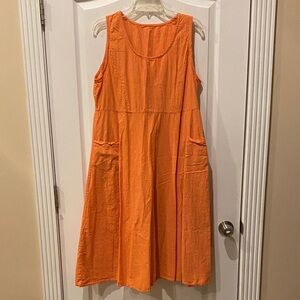 Orange Sleeveless Dress